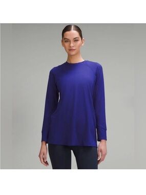 NWOT Size 10 Larkspur Lululemon Abrasion-Resistant High-Coverage Long Sleeve